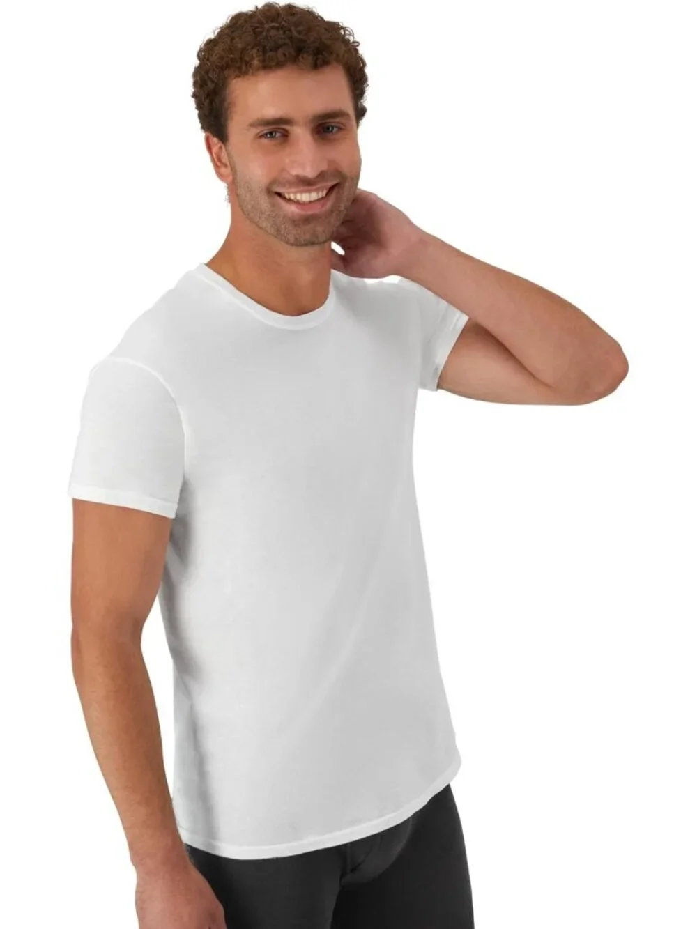 Soft Cotton Stay-Tucked Men's Undershirts, Multipack in White/Black/Assorted